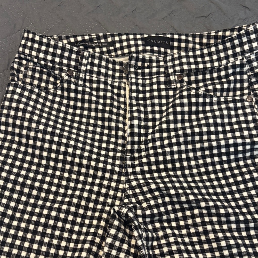 Talbots Gingham Black and White Pants